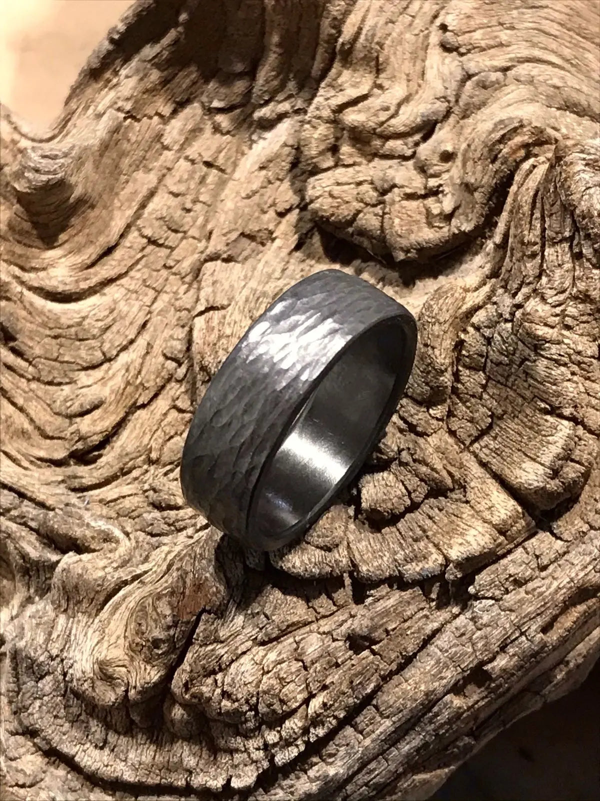 Zirconium Ring with textured outer.