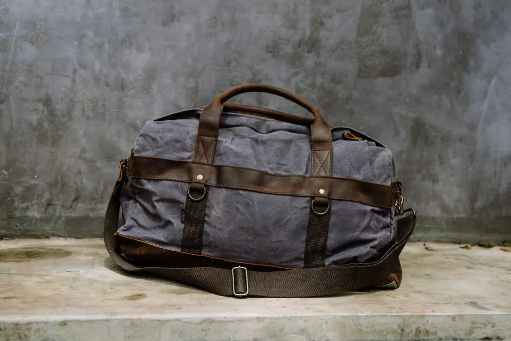 Orbit wax canvas duffel bag