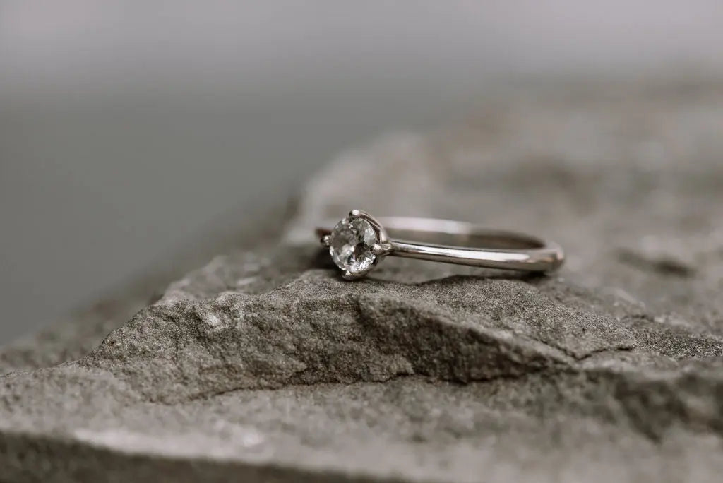 Sterling Silver Ring With Moissanite