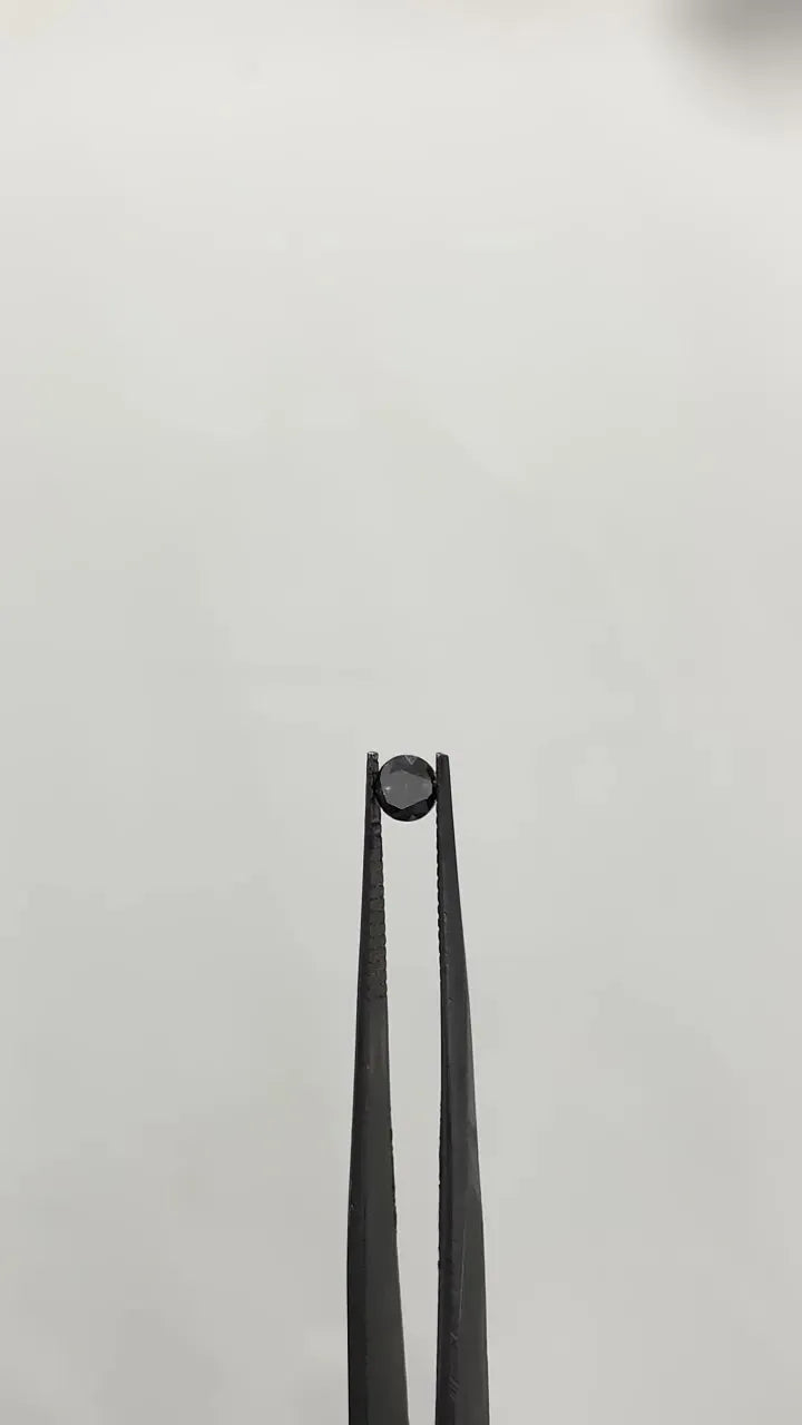 0.37ct Round Natural Diamond (Colour Fancy Black, Clarity VVS2, Cut EX, GIA Certified)