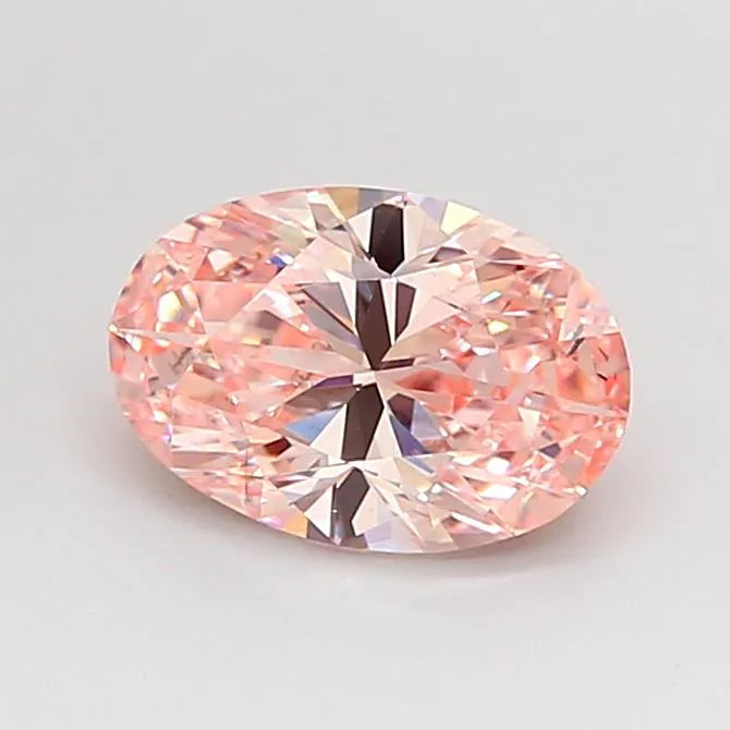 1.02ct Oval Lab Grown Diamond (Colour Fancy Intense Pink, Clarity SI1, IGI Certified)