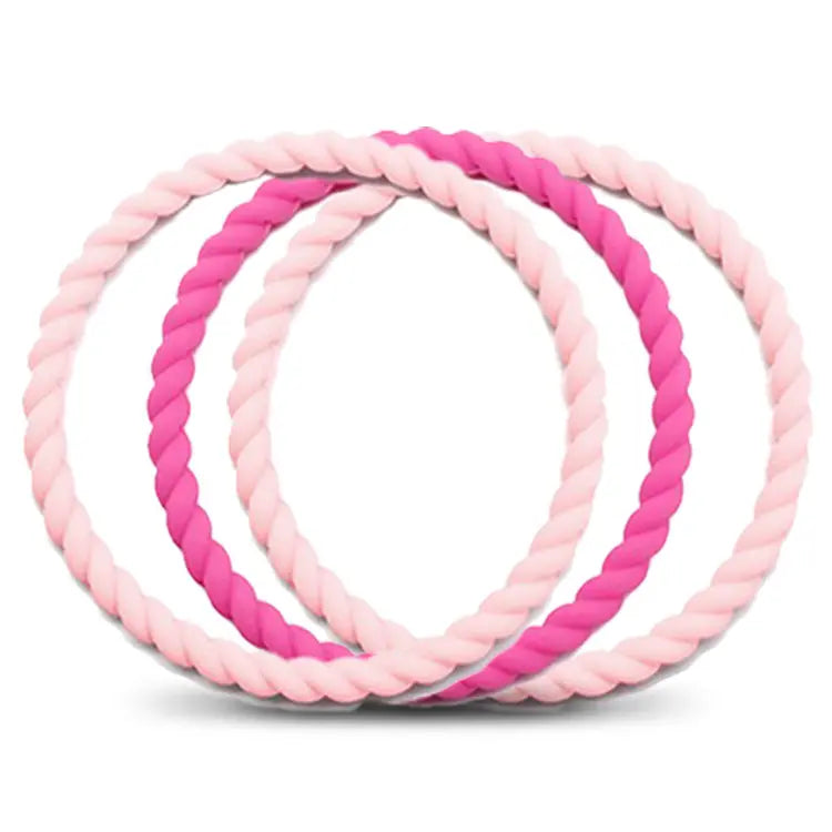 Ladies Rope Silicone Bracelets 3 Pack Bracelet 