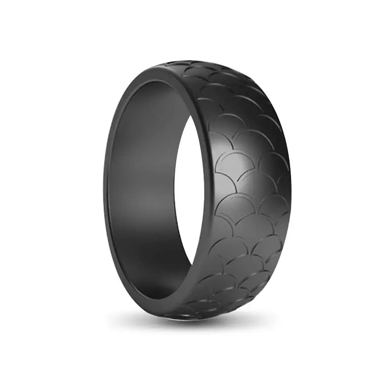 Mens Scale Silicone Ring 