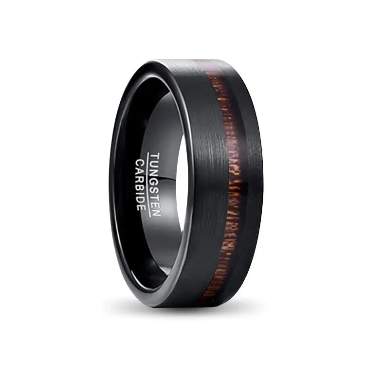 Nuetron Wood Black Tungsten Carbide