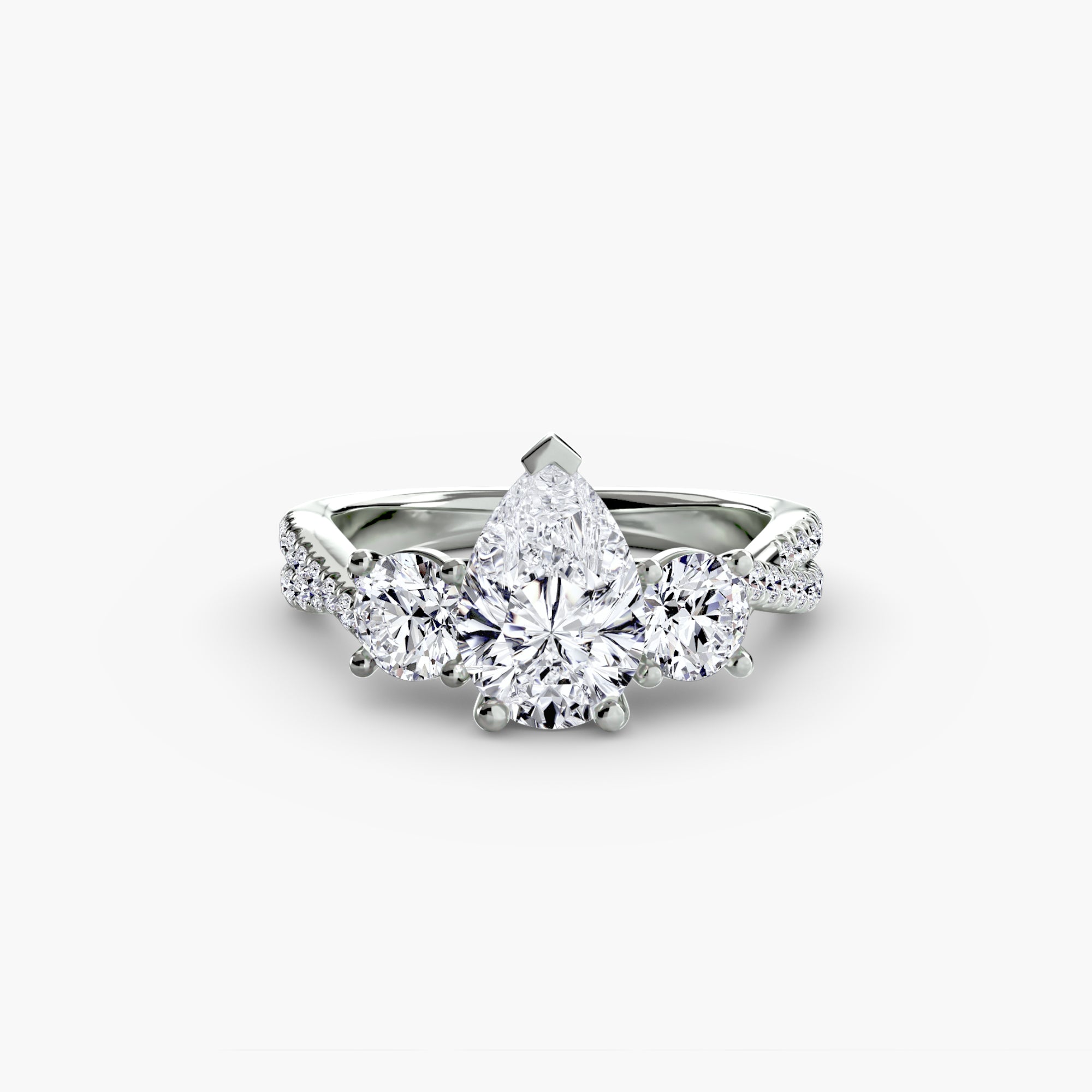 Three-Stone with Pavé Band 2