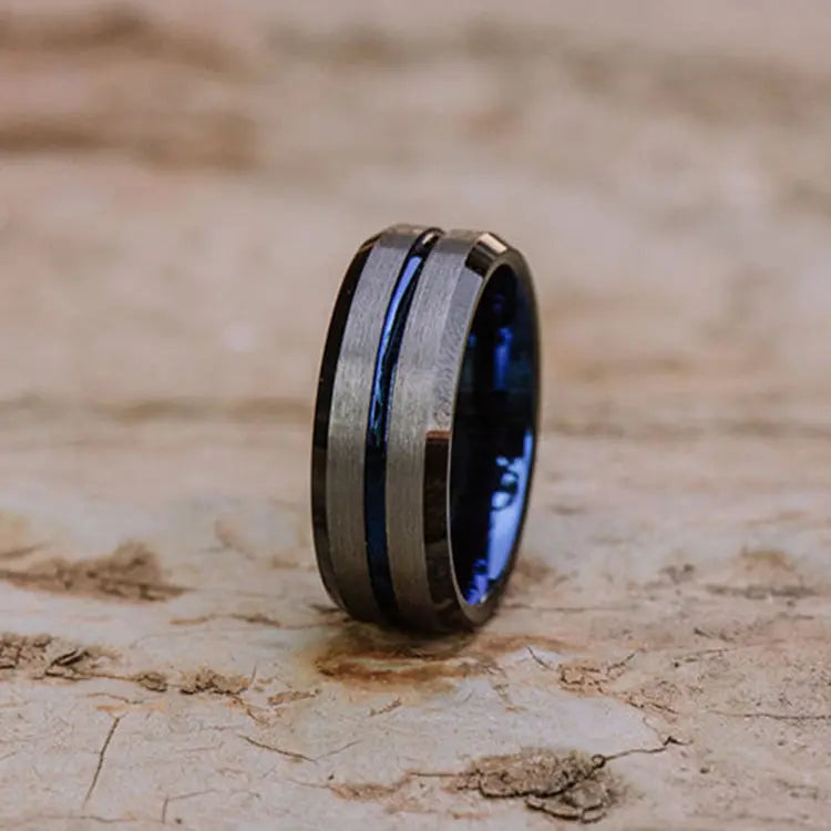 Silver Stream Blue - Orbit Rings