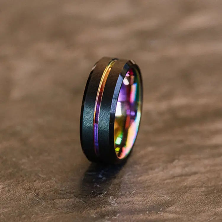 Stream Rainbow Tungsten Carbide