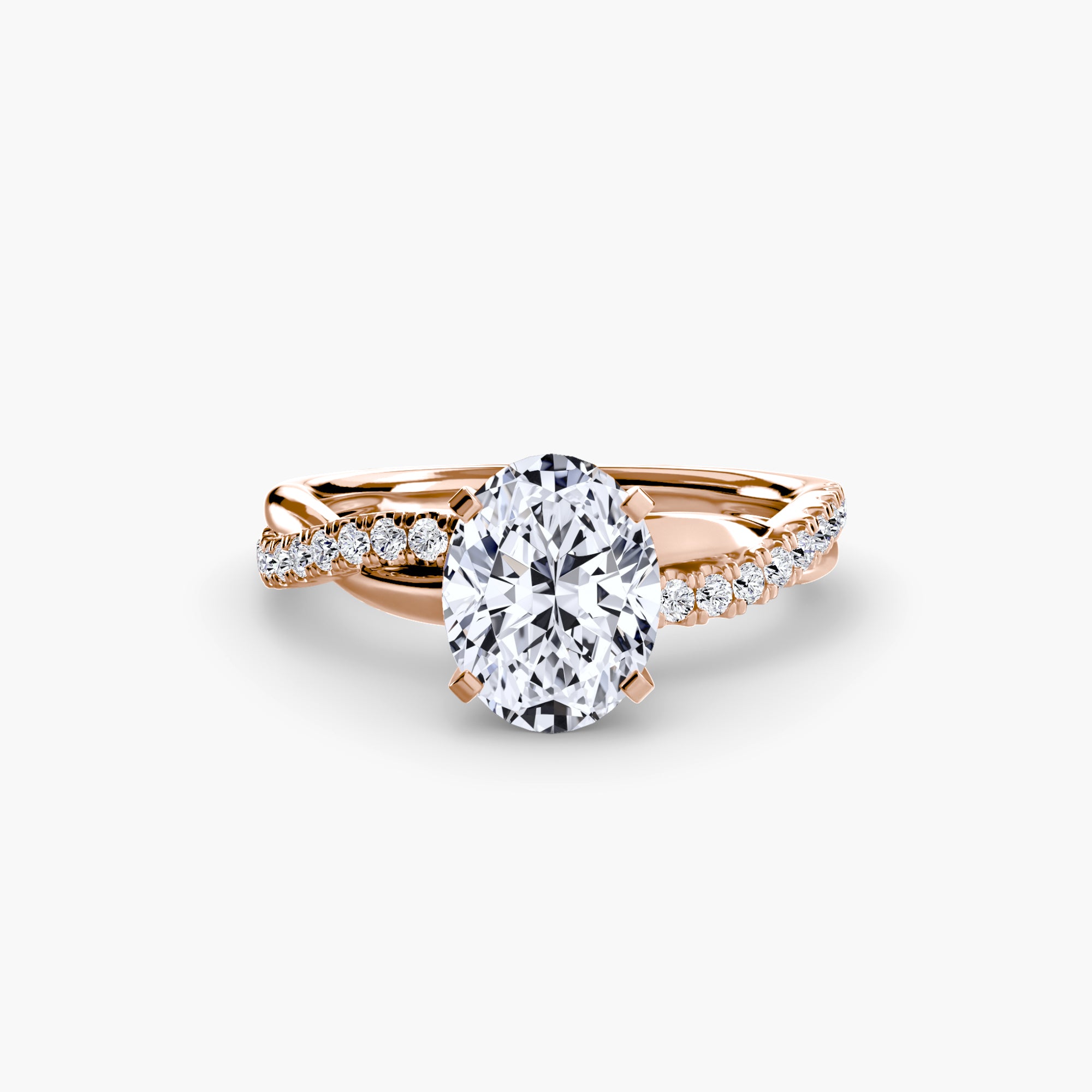 The Emerald Twist Pavé Ring