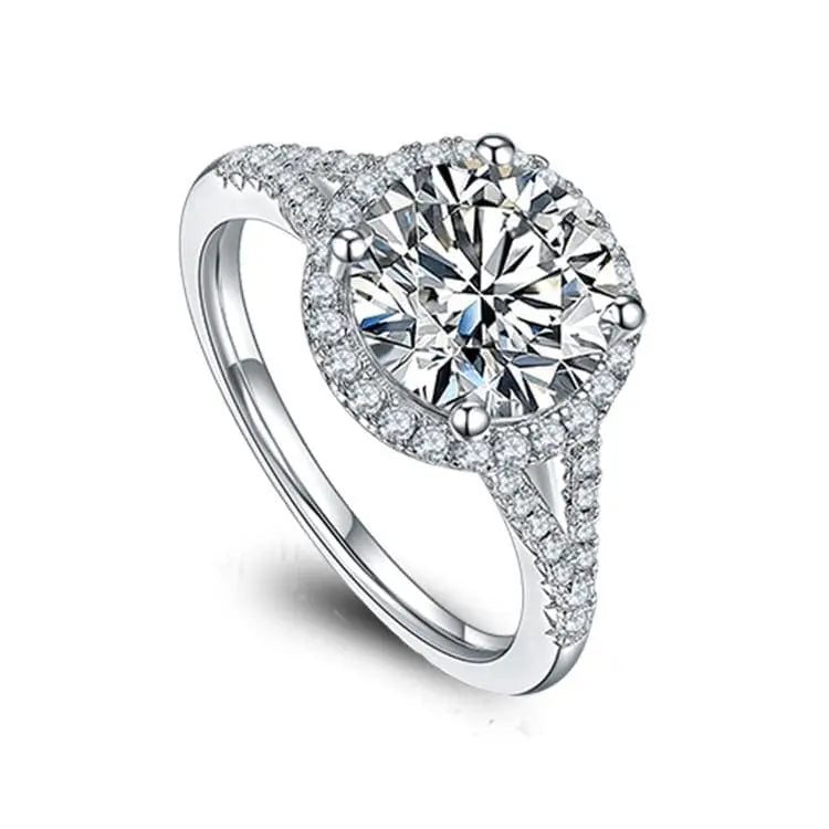 Agena Moissanite Halo Ring