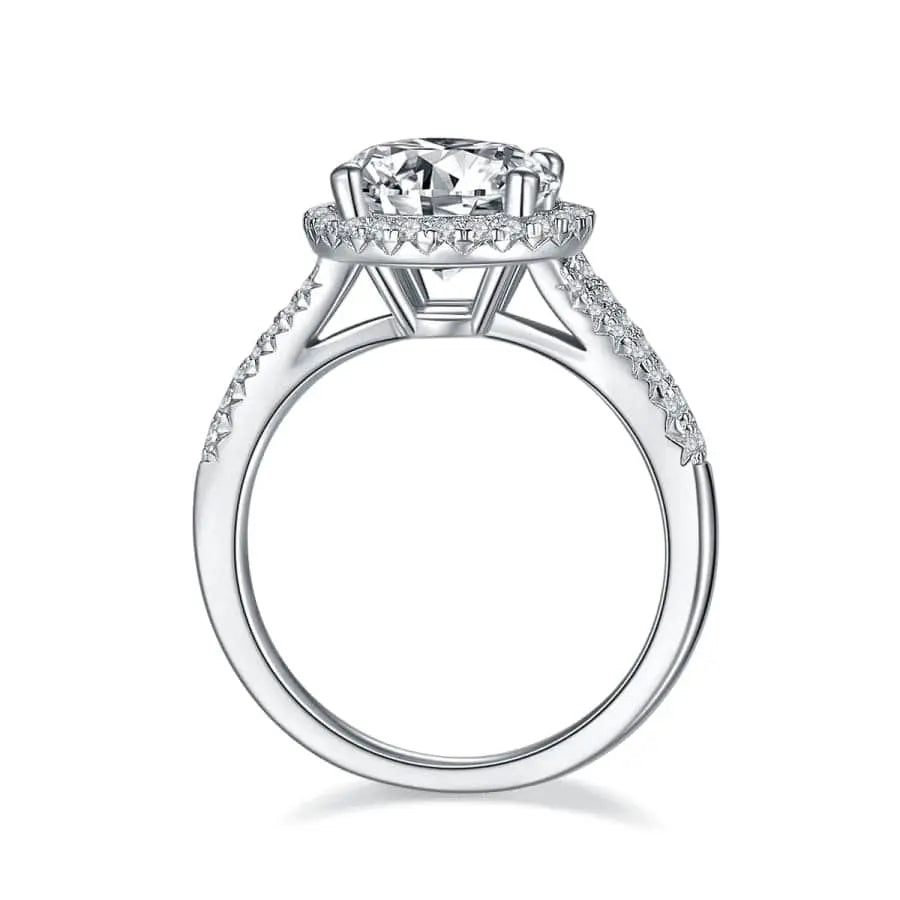 Agena Moissanite Halo Ring