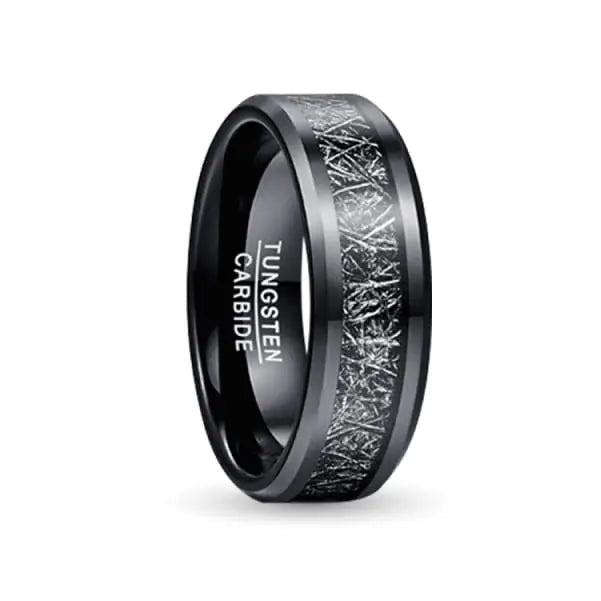 Steel Black Tungsten Ring | Orbit Rings