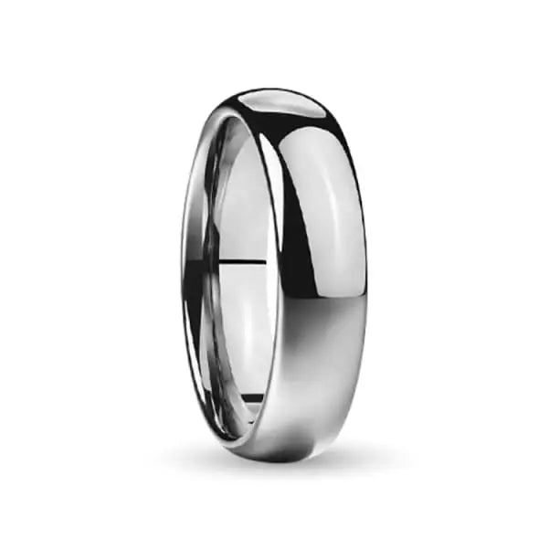 Delta Shine Silver and Black Tungsten Carbide ring