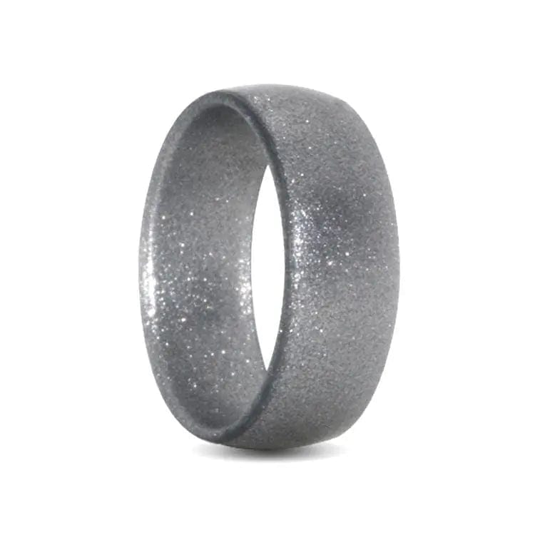 Silver Ladies Flex Silicone Ring
