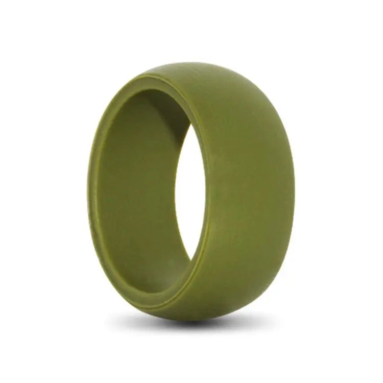 Green Mens Classic Silicone Ring