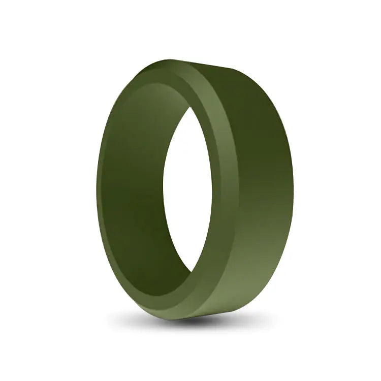 Mens Edge Army Green Silicone Ring
