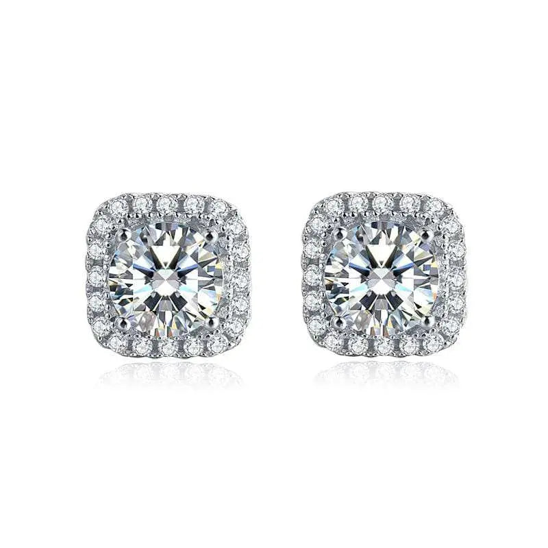 0.5ct Moissanite Square Earrings