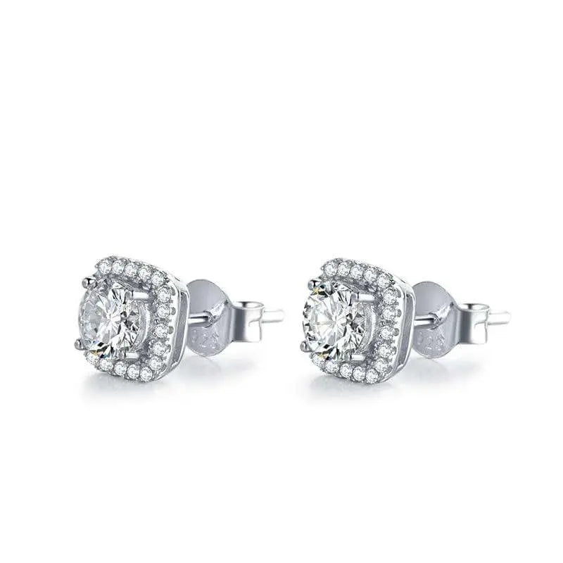 0.5ct Moissanite Square Earrings