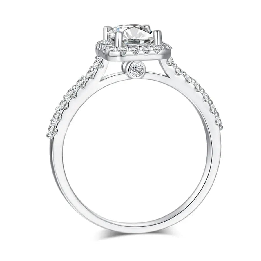 1ct Emerald Cut Moissanite Ring