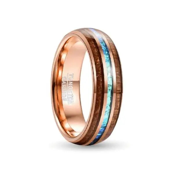 Wood Tungsten Carbide ring