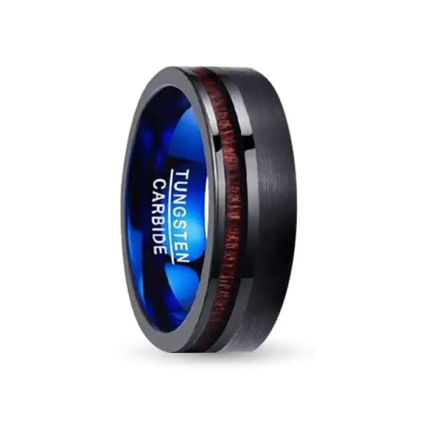 Wood Tungsten carbide ring