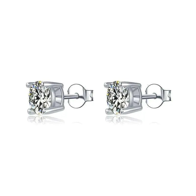 Sterling Silver 1ct Moissanite Earrings