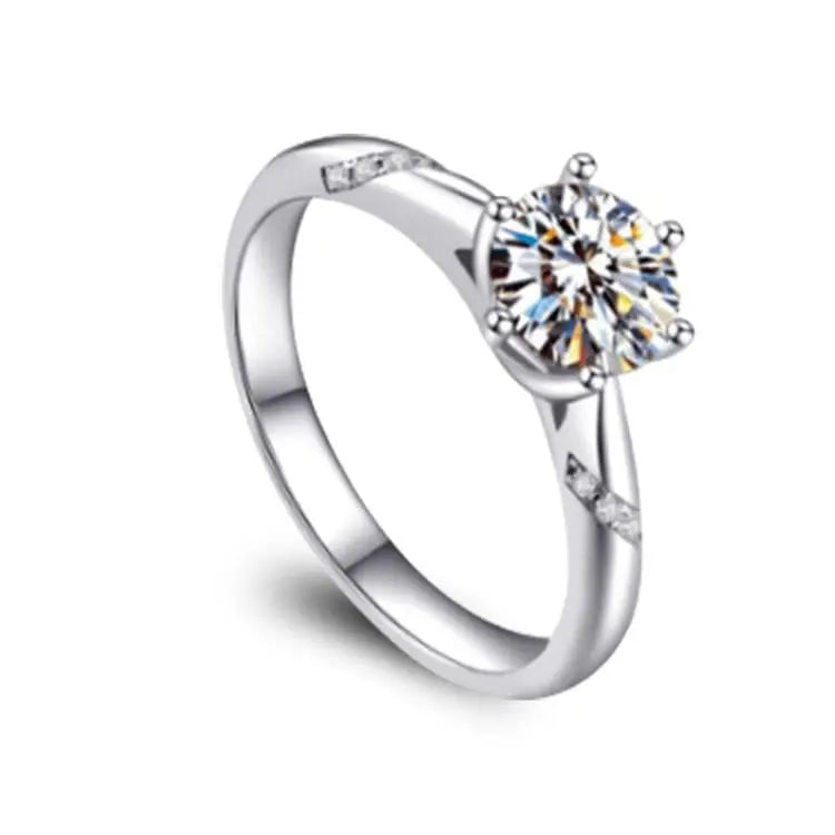 1ct Moissanite Silver Ring