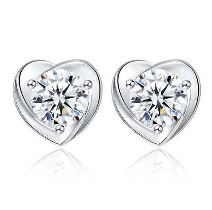 Heart Shaped Stud Earrings