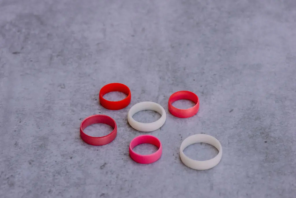 multi-colored silicone rings