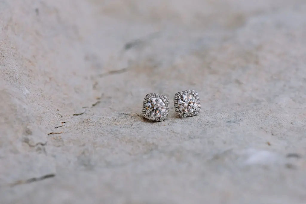 Sterling Silver Moissanite Earrings