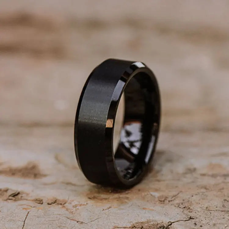 New Black Tungsten Carbide Ring | Orbit Rings