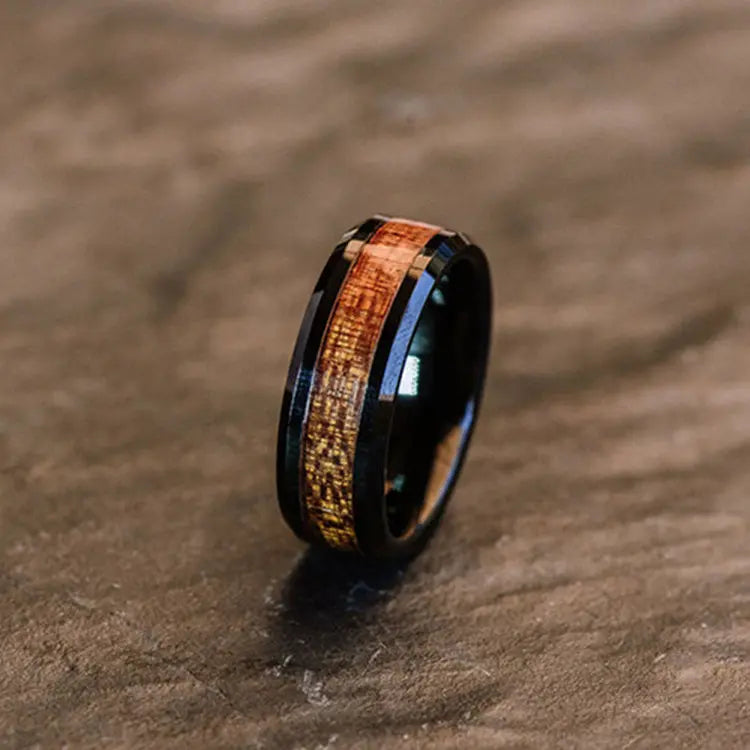 超希少 tomo_kishida brown quartz ring リング Cartwheel Brown Wood Carbide Ring | Orbit Rings
