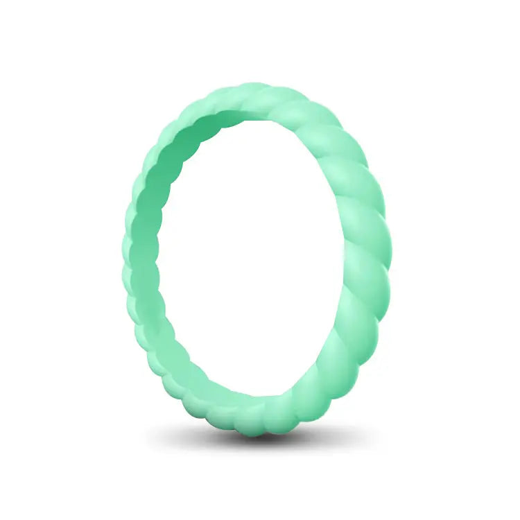 Ladies Rope Silicone Ring 