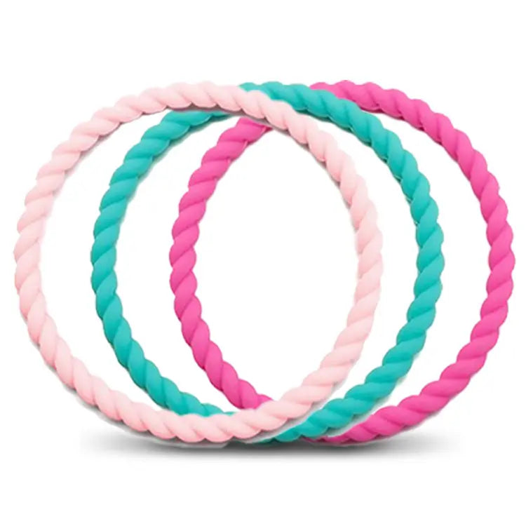 Ladies Rope Silicone Bracelets 3 Pack Bracelet 