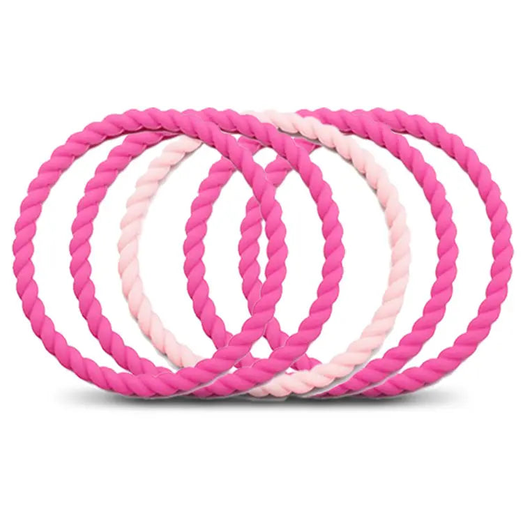 Ladies Rope Silicone Bracelets 5 Pack Bracelet 