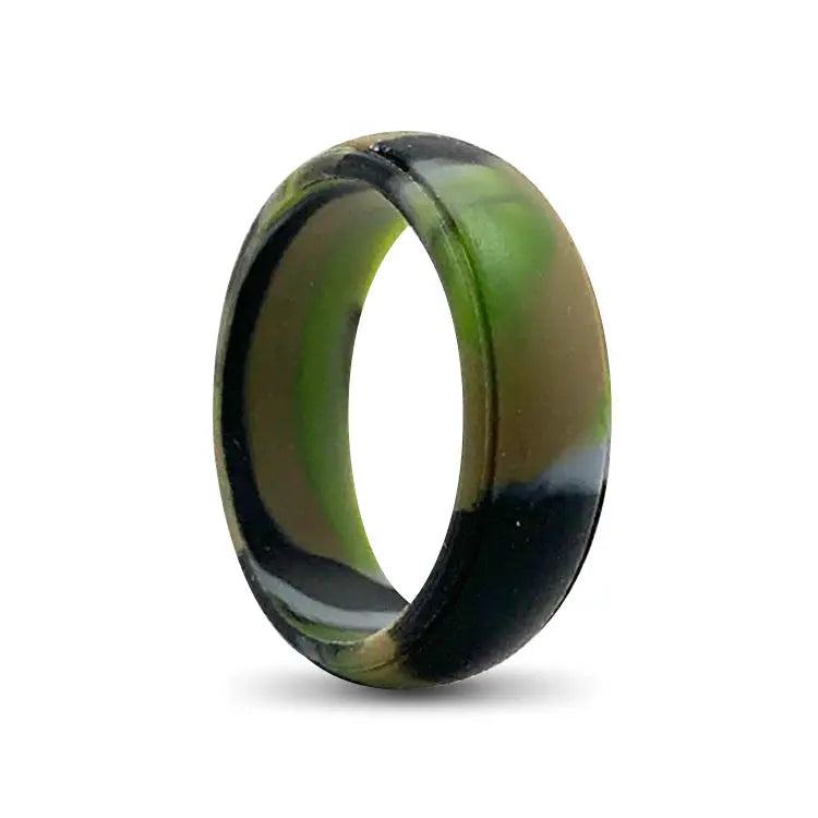 Mens Curved Silicone Ring 