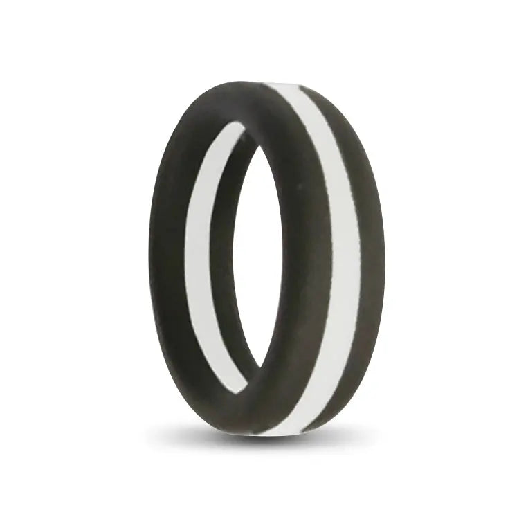 Mens Dual Silicone Ring 