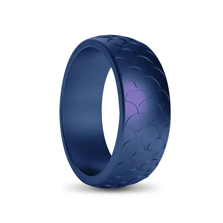 Mens Scale Silicone Ring 