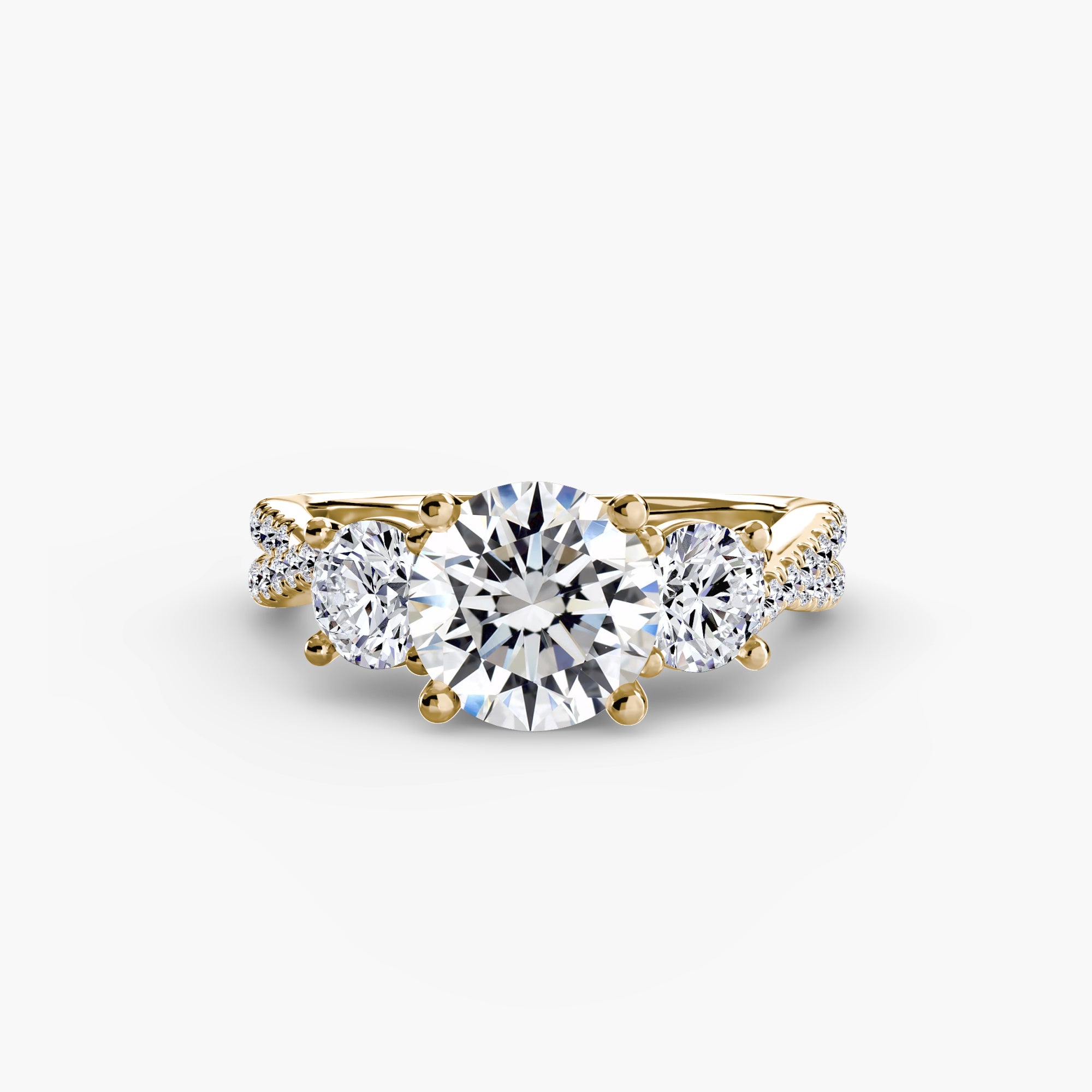 Three-Stone with Pavé Band 2
