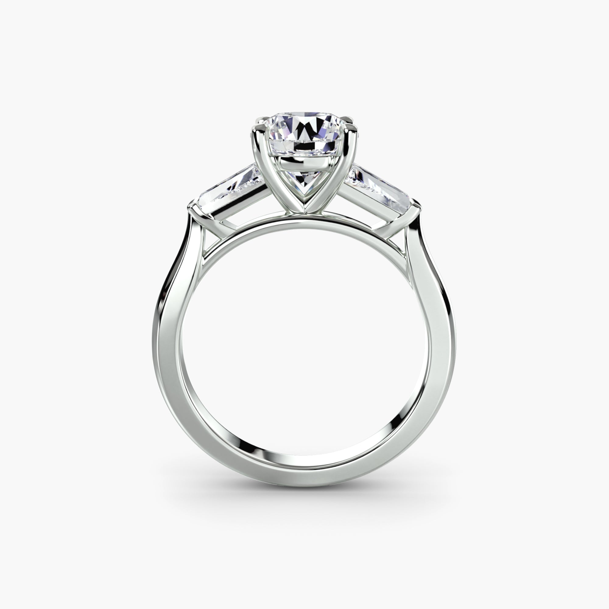 Three-Stone Ring (Baguette Side Stones)