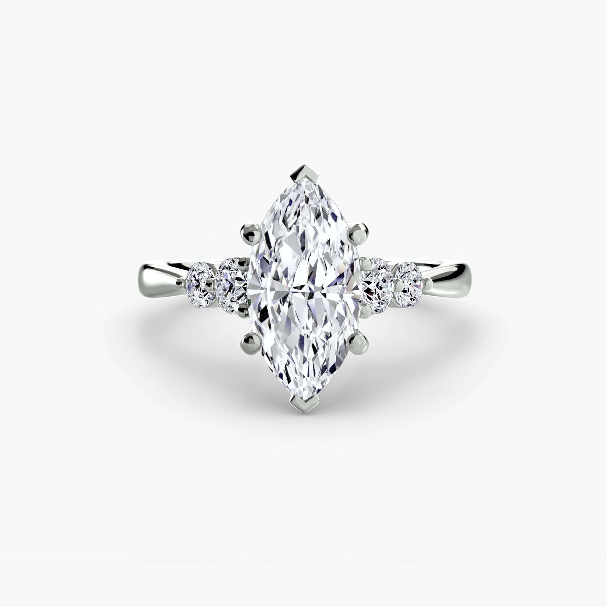 Solitaire with Shoulder Accents 2