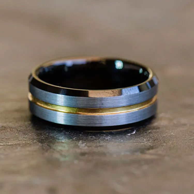 Silver Stream Gold - Orbit Rings