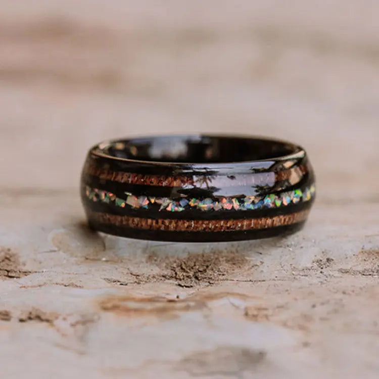 Star Burst Black - Orbit Rings