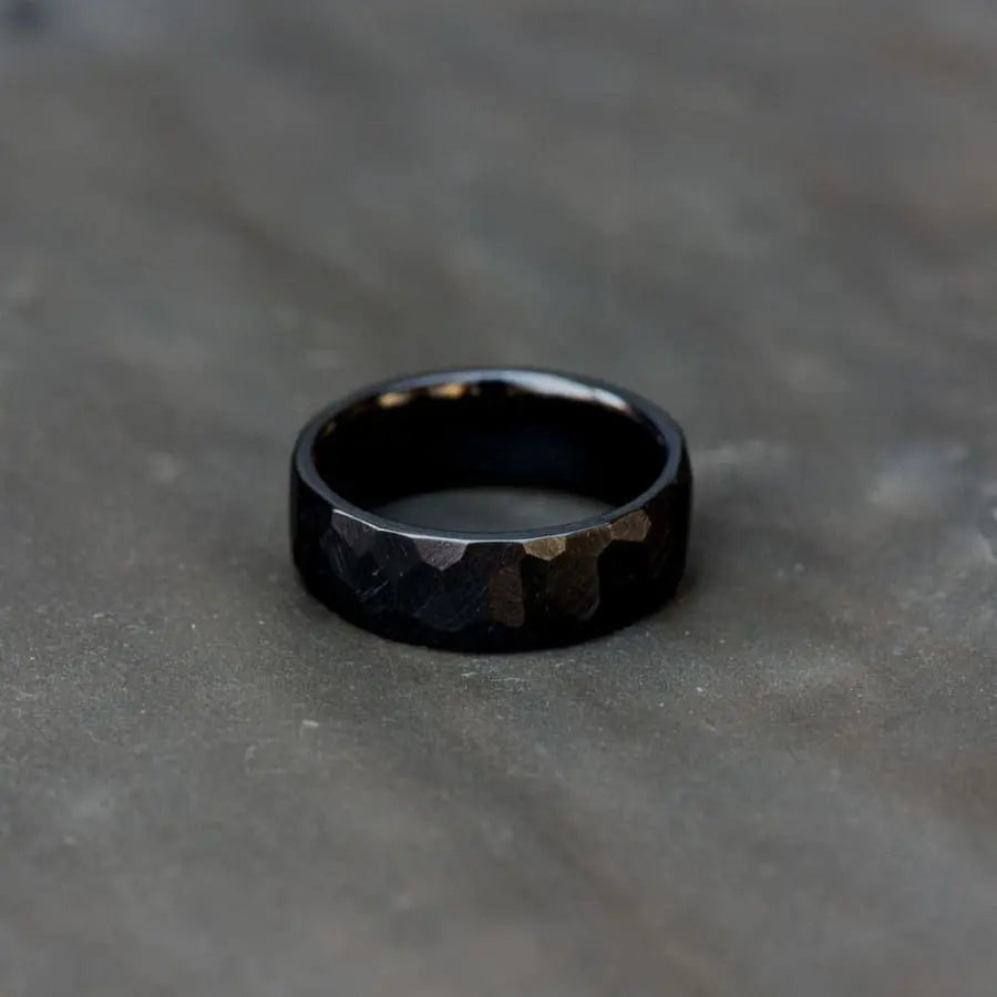 Hammered Zirconium Ring