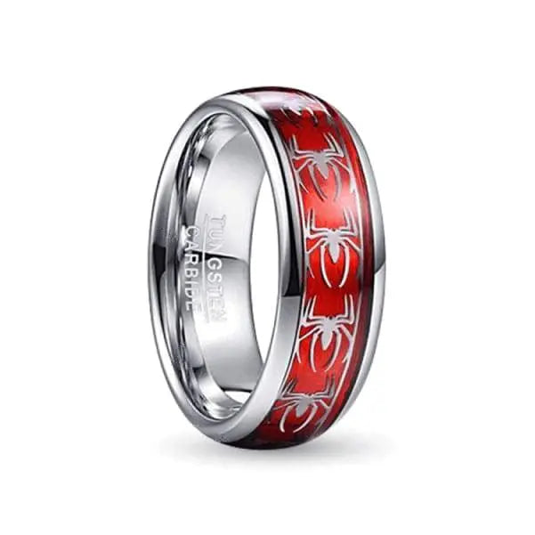 Cosmic Red Tungsten Carbide Ring