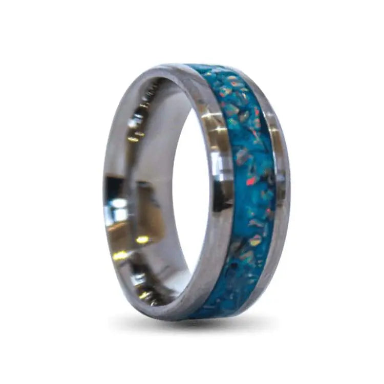 blue Titanium Ring