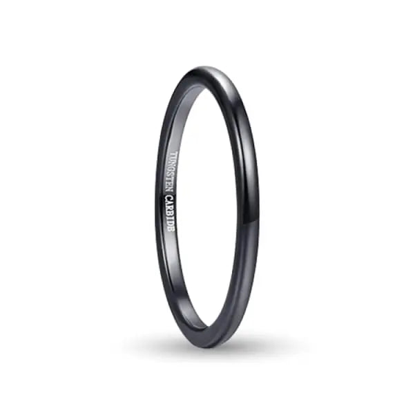 Ladies Tungsten Carbide Ring in black