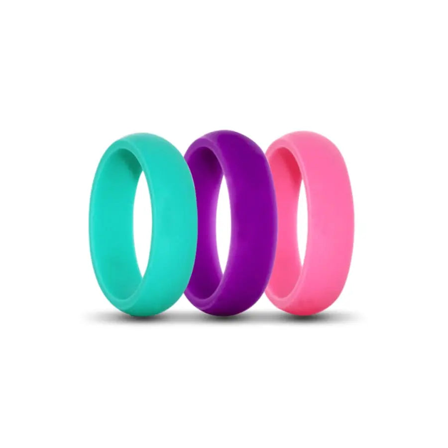 Turquoise, Purple and Pink Silicone Rings