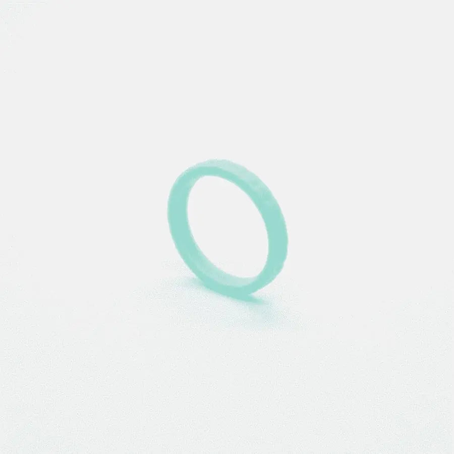 Turquoise Slim Ladies Silicone Ring