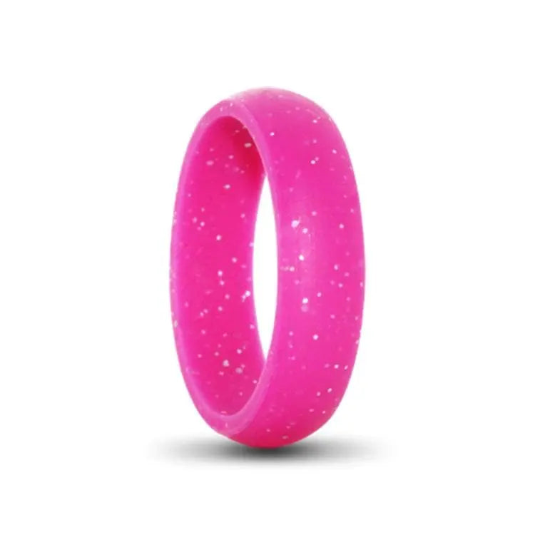 Pink Sparkle Silicone Ring