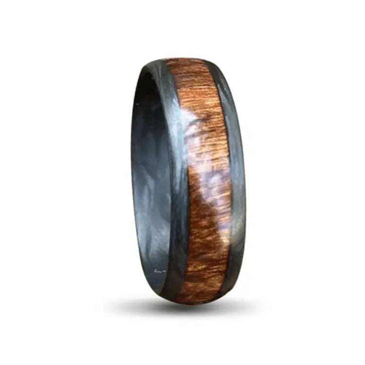 Wood Zirconium Ring 6mm